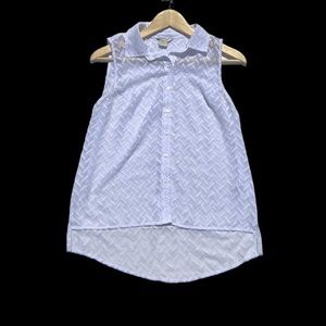 Ariat Women’s Sheer Collared Button Up Tank Top Size Small